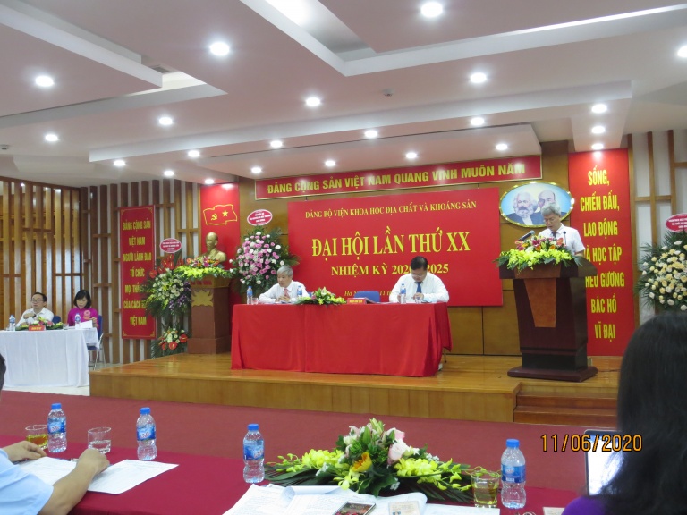 Đại hội Đảng bộ Viện Khoa học Địa chất và Khoáng sản lần thứ XX, nhiệm kỳ 2020 – 2025