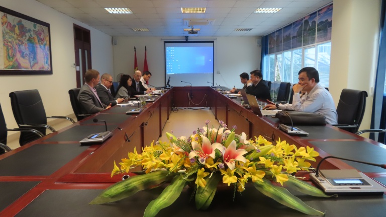 Làm việc với đoàn công tác Chương trình Khoáng sản và năng lượng Bộ ngoại giao Hoa Kỳ